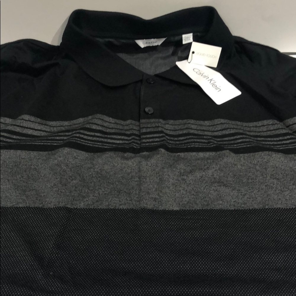 Black Calvin clean liquid touch polo shirt